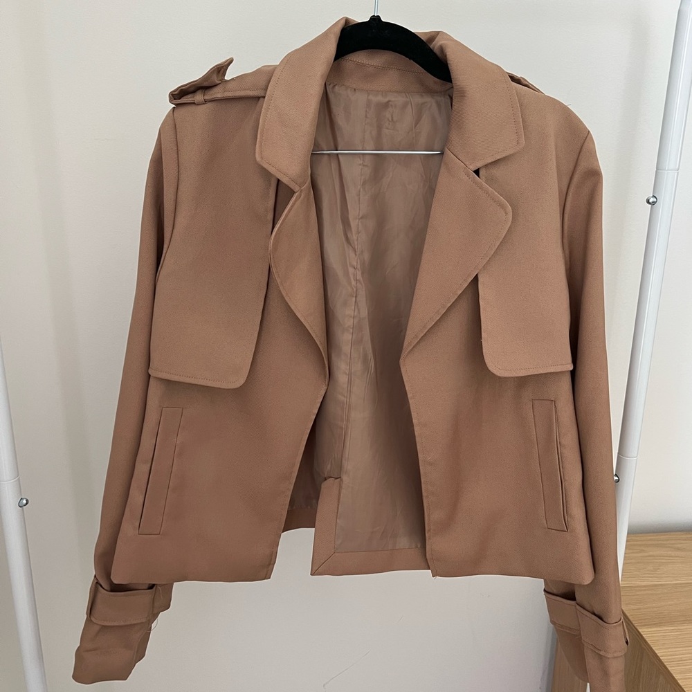 Tan Blazer Work Jacket
